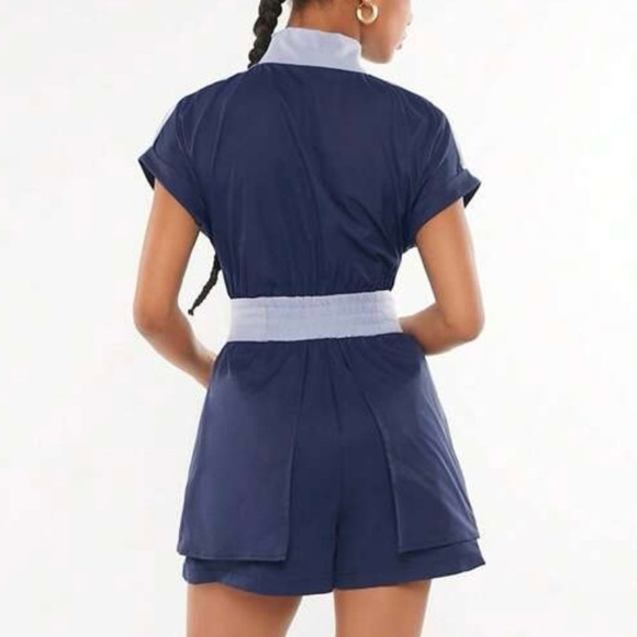 NWOT Colorblock Patched Pocket Romper - Picture 6 of 12